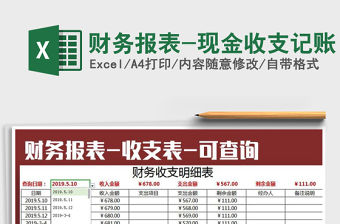 2021年財務報表-現金收支記賬
