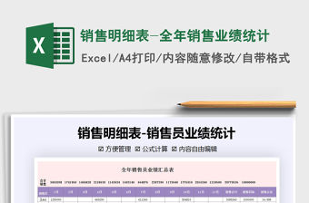 2021年銷售明細(xì)表-全年銷售業(yè)績(jī)統(tǒng)計(jì)