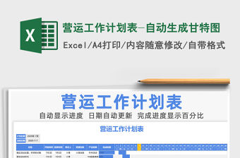 2021年營運工作計劃表-自動生成甘特圖