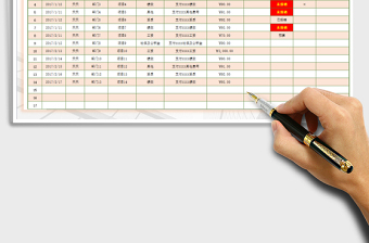 2021年財務(wù)報銷費用臺賬