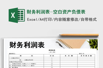 2021年財務利潤表-空白資產負債表