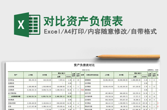 2021年對(duì)比資產(chǎn)負(fù)債表