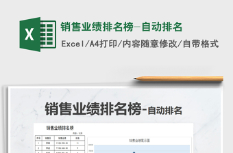 2021年銷(xiāo)售業(yè)績(jī)排名榜-自動(dòng)排名