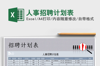 2021人事招聘计划表