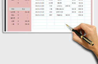 2021年收支記賬表（自動(dòng)核算）