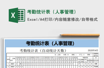 2021年考勤統(tǒng)計(jì)表（人事管理）