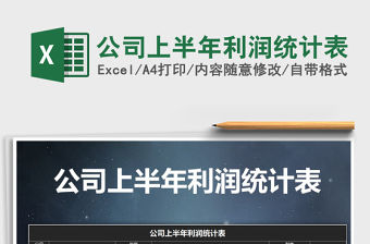 2021年公司上半年利潤統計表