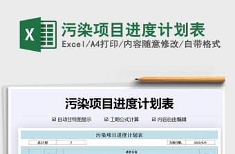 2021年污染項(xiàng)目進(jìn)度計(jì)劃表