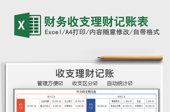 2021年財(cái)務(wù)收支理財(cái)記賬表