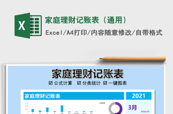 2021年家庭理財(cái)記賬表（通用）