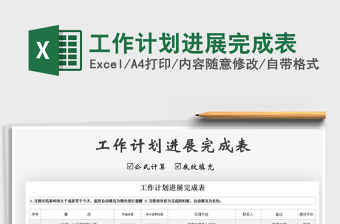 2021年工作計劃進展完成表
