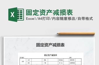 2021年固定資產(chǎn)減損表