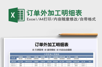 2021年訂單外加工明細(xì)表
