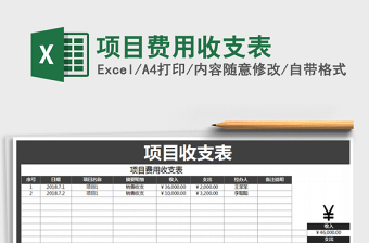 2022项目费用收支表