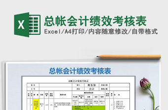 2021年總帳會計績效考核表