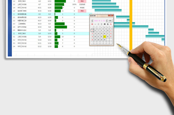 2021年工作计划表（自动作甘特图）免费下载