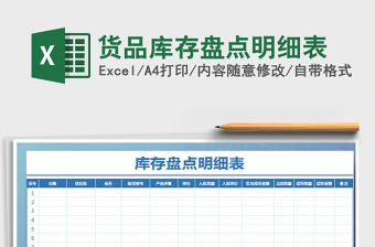 2021年貨品庫存盤點明細表免費下載