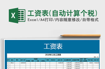2021年工資表(自動(dòng)計(jì)算個(gè)稅)