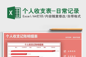 2021年個人收支表-日常記錄