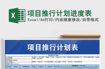 2021年項(xiàng)目推行計(jì)劃進(jìn)度表