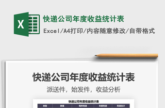 2021年快遞公司年度收益統(tǒng)計表