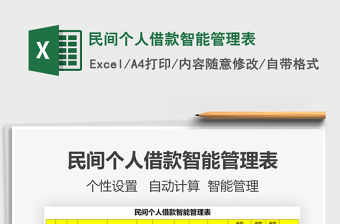 2021年民間個人借款智能管理表