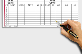 2021年物料采購訂單表