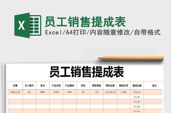 2021年員工銷售提成表免費下載