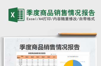2021年季度商品銷售情況報(bào)告