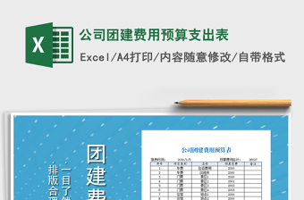 2021年公司團建費用預算支出表