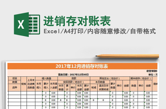 2021年進(jìn)銷存對(duì)賬表