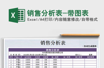2021年銷售分析表-帶圖表