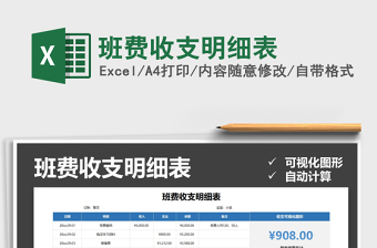 2021年班費收支明細(xì)表