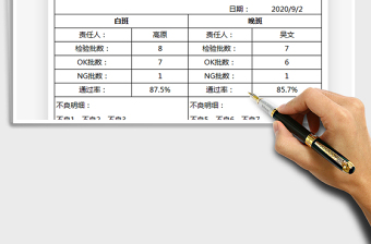 2021年进料检验日报表-自动统计