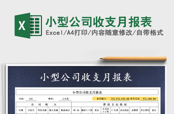 2021年小型公司收支月報(bào)表