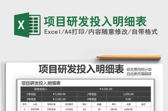2021年項(xiàng)目研發(fā)投入明細(xì)表