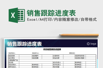 2021年銷售跟蹤進度表