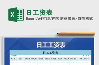 2021年日工資表