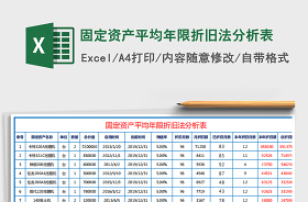 固定资产折旧年限表2022