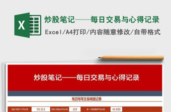 2021年炒股筆記——每日交易與心得記錄