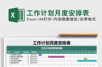 2021年工作計劃月度安排表