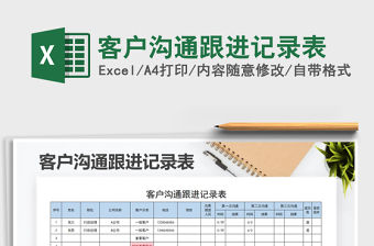 2021年客戶溝通跟進記錄表