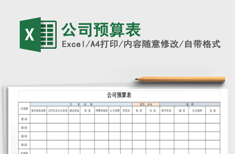 2021年公司預算表