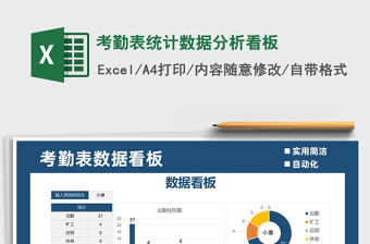2021年考勤表統計數據分析看板
