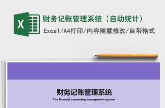 2021年財(cái)務(wù)記賬管理系統(tǒng)（自動統(tǒng)計(jì)）