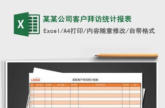 2021年某某公司客戶拜訪統計報表