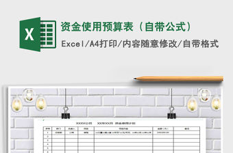 2021年資金使用預算表（自帶公式）