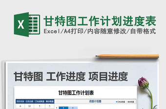 2021年甘特圖工作計劃進度表