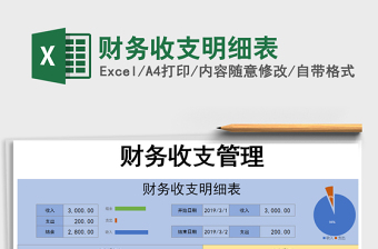 2021年財務(wù)收支明細表