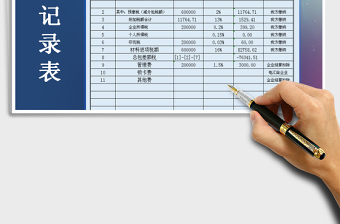 2021年納稅記錄表（帶公式計算）